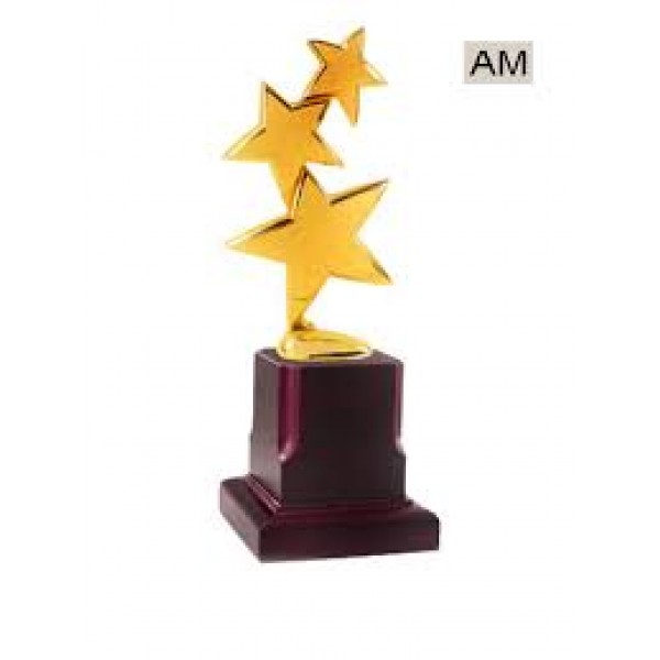  golden three star trophy